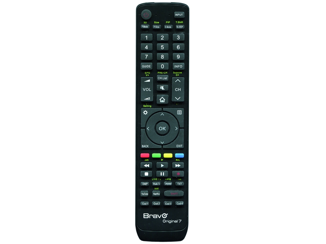Bravo Original 7 Mando a Distancia Ir Wireless Tv Botões