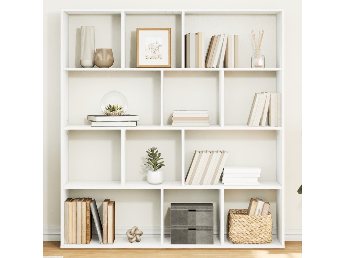 Vidaxl Estante 132x29x141,5 Cm Derivados De Madeira Branco