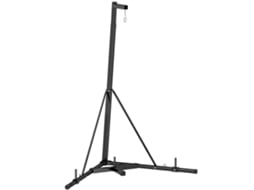 Suporte Para Saco De Pancadas Ajustável Em Altura, Dobrável E Autoportante, Com Base Ponderada, Capacidade Máxima De 60 Kg, Em Aço Preto.