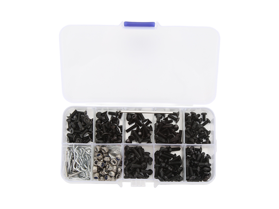 Mali kit de Parafusos Inoxidável Universal para Carros Rc 1/8 1/10, 361 Peças, Acessórios de Upgrade