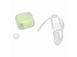 Mali tubo Acústico em Espiral com Plugues de Silicone para Fones de Ouvido de Rádio Bidirecional Verde