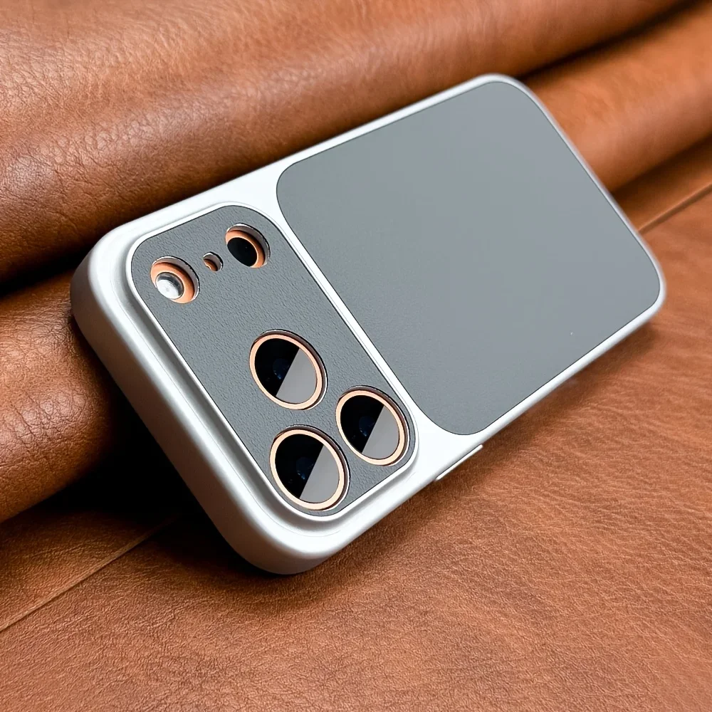 Capa Retrô Laranja Para Iphone 15 Pro Max (cinza), Com Materiais Macios E Rígidos.