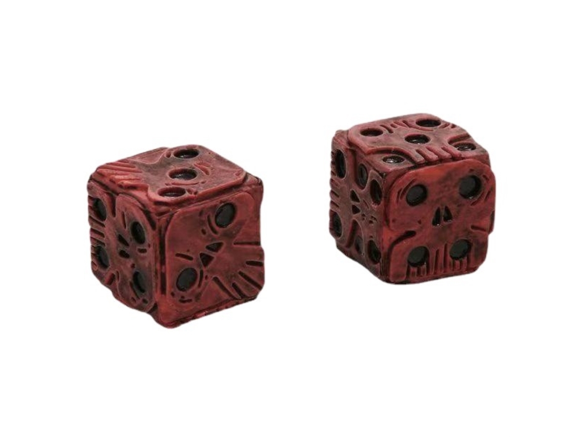 Dados de Esqueleto Vermelho para Halloween LAXISCREED