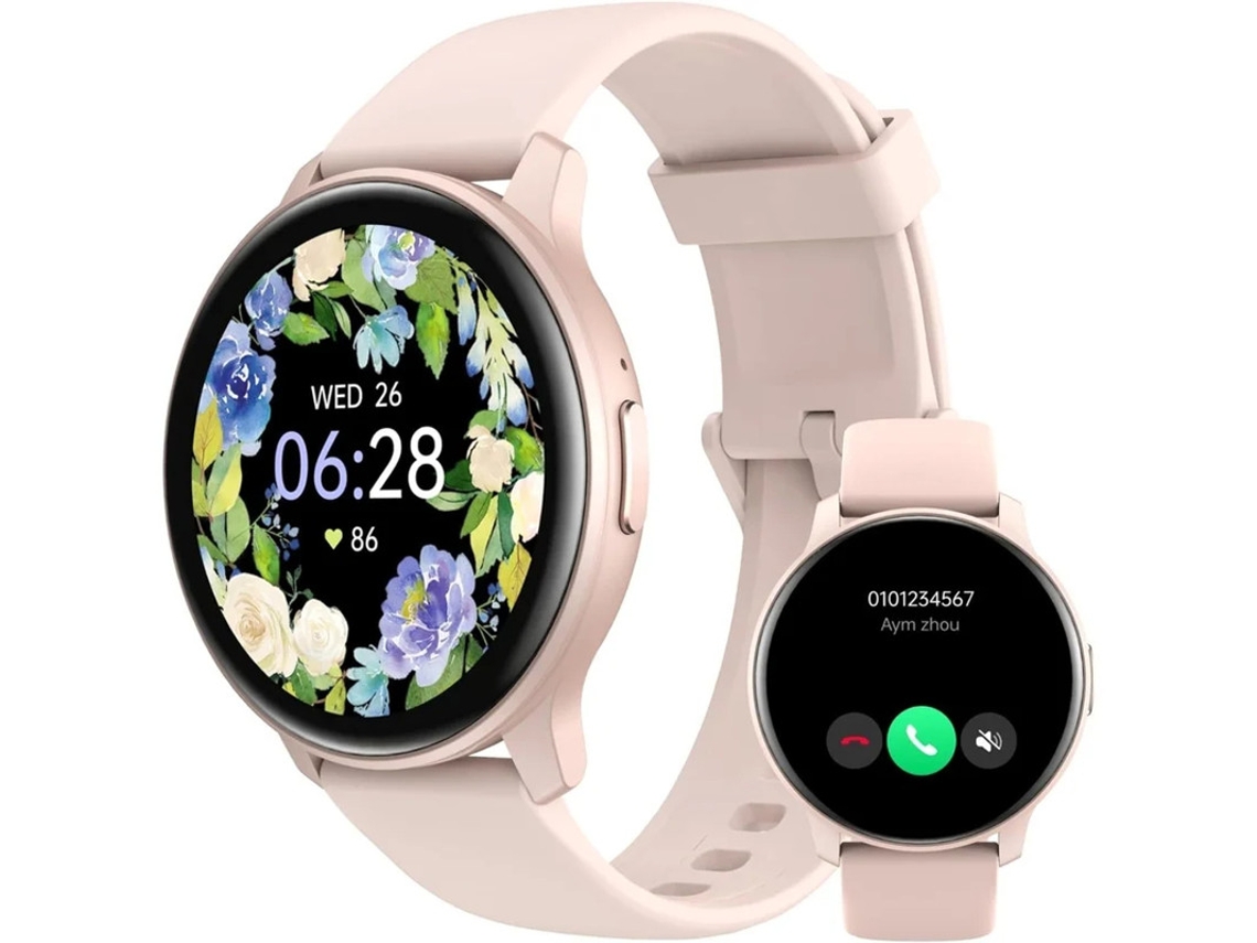 Relógio inteligente Bestvite TGW008 com rastreador de condicionamento físico, rosa