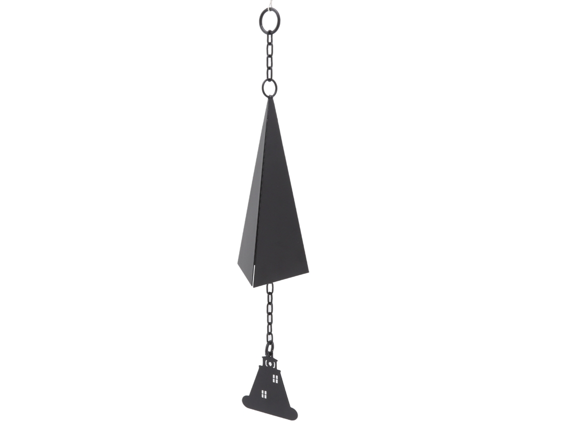 Sino Jardim Triangular De Ferro Com Anel De Suspensão