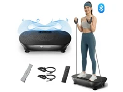 Plataforma Vibratória MERACH, 99 Níveis, Bluetooth, Ecrã Tátil LED, Altifalante Integrado, Controlo Remoto, Modos Manual/Automático, Máx 158 kg