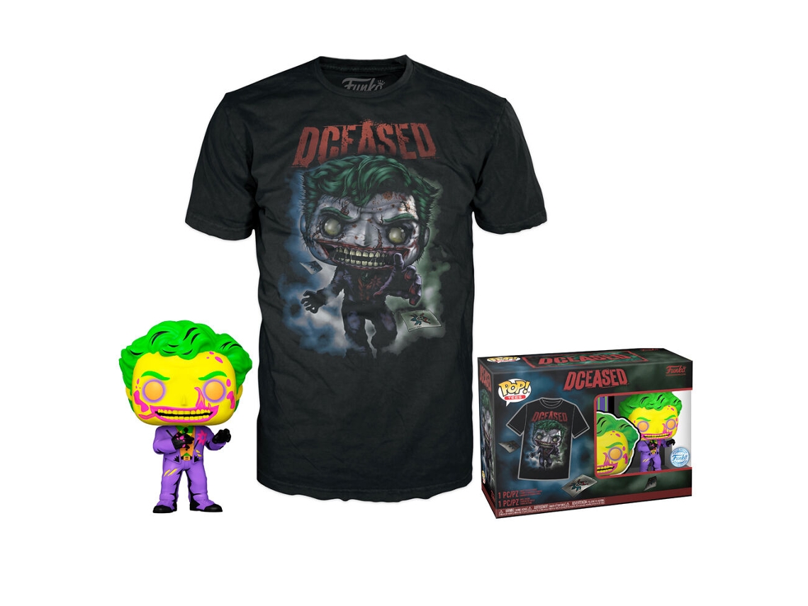 Conjunto Figura Pop Tee Dc Comics Joker