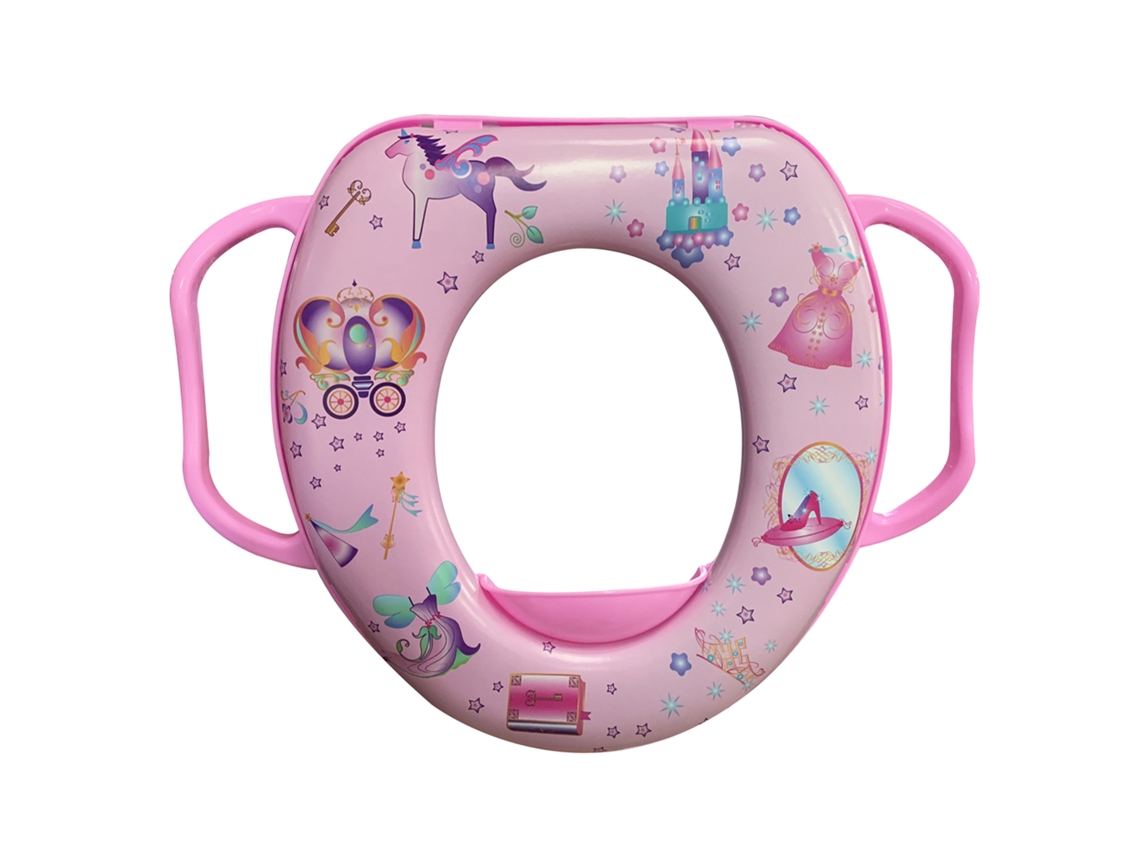 Mali assento de Vaso Sanitário para Treinamento Bebê com Almofada Macia e Braçadeiras Cartoon