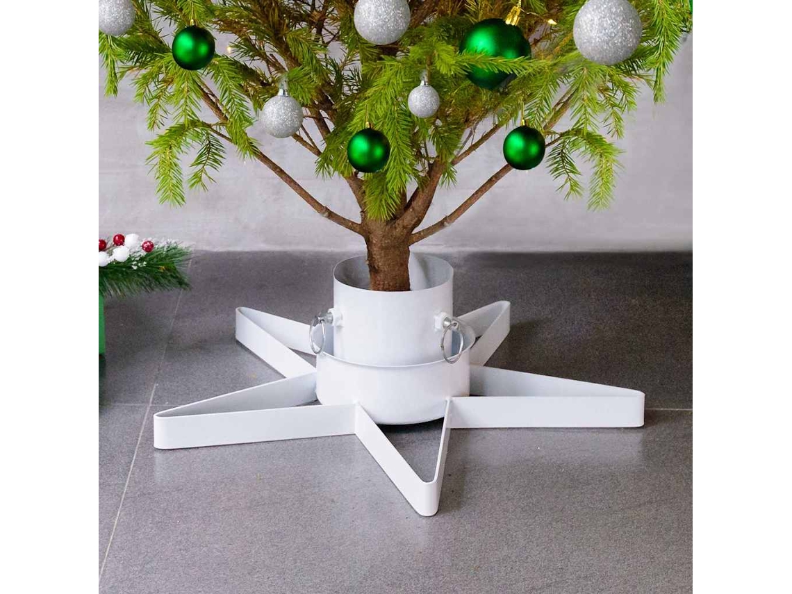 Vidaxl Suporte Para Árvore De Natal 47x47x13,5 Cm Branco