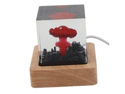 Luz Noturna 3d Diy Resina com Base de Madeira | S/MARCA