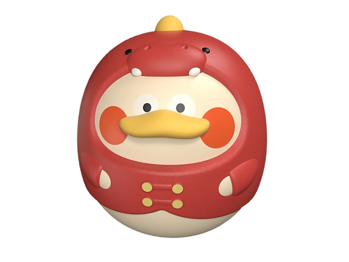 Ats brinquedo Balançante de Pato para Bebê, Brinquedo Educativo Precoce para Tempo de Barriga, Forma Animal, Vermelho