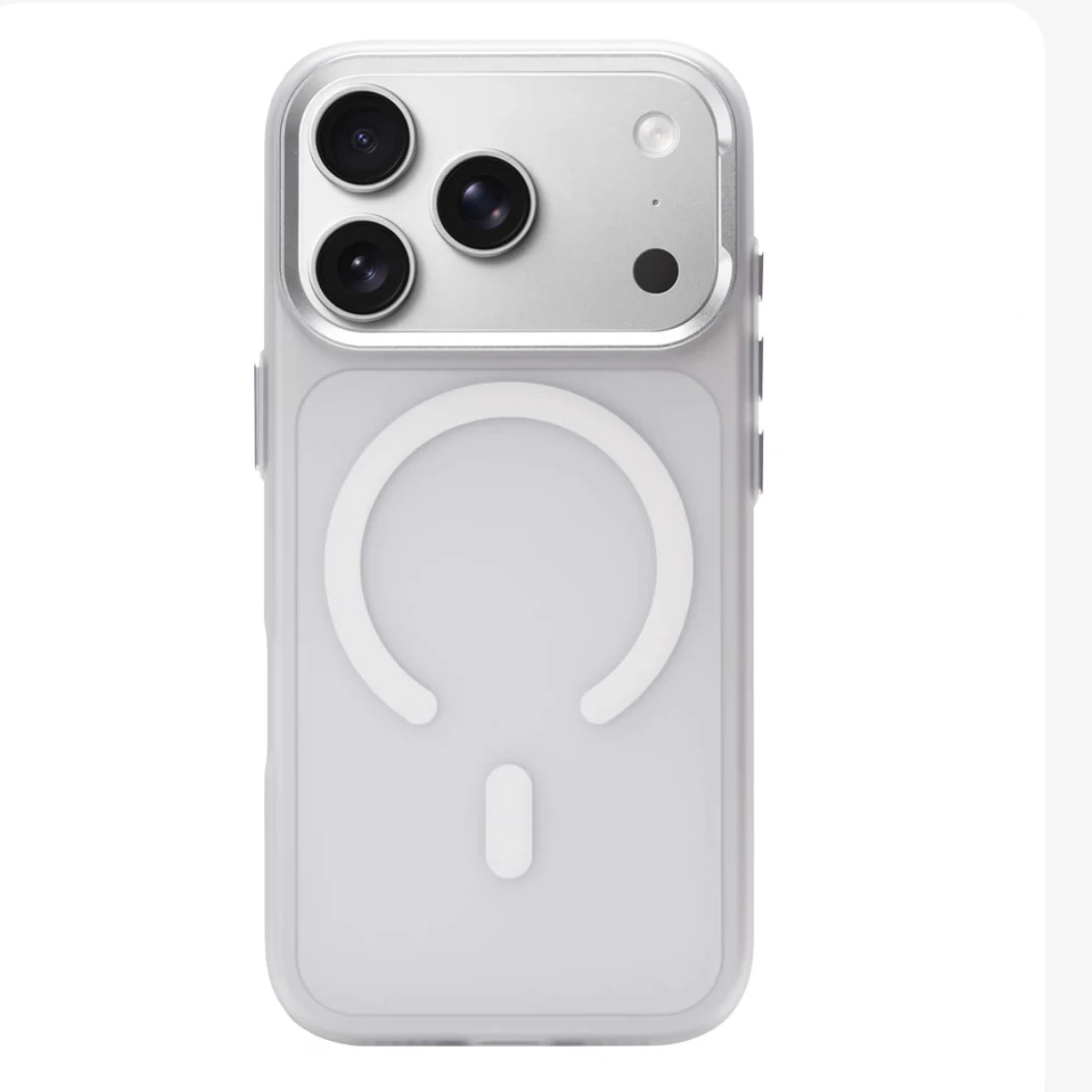 Capa Protetora Fosca Semitransparente (para Iphone 16 Pro Branco), Resistente A Impactos.