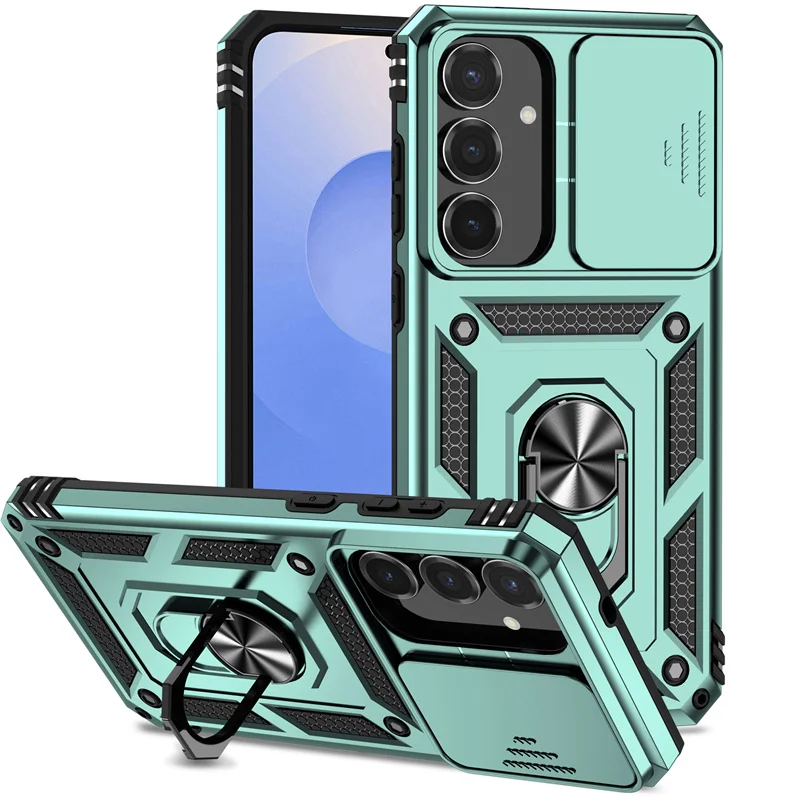 (verde, Galaxy S22 5g) Capa Para Celular Com Suporte Magnético Para Carro E Protetor Deslizante Para Lente Da Câmera.