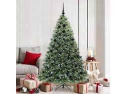 Vidaxl Árvore De Natal Artificial Com 300 Leds Verde 180 Cm Pe E Pvc
