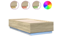 Estrutura Cama com Luzes Led Derivados Madeira Carvalho Sonoma MAISON EXCLUSIVE