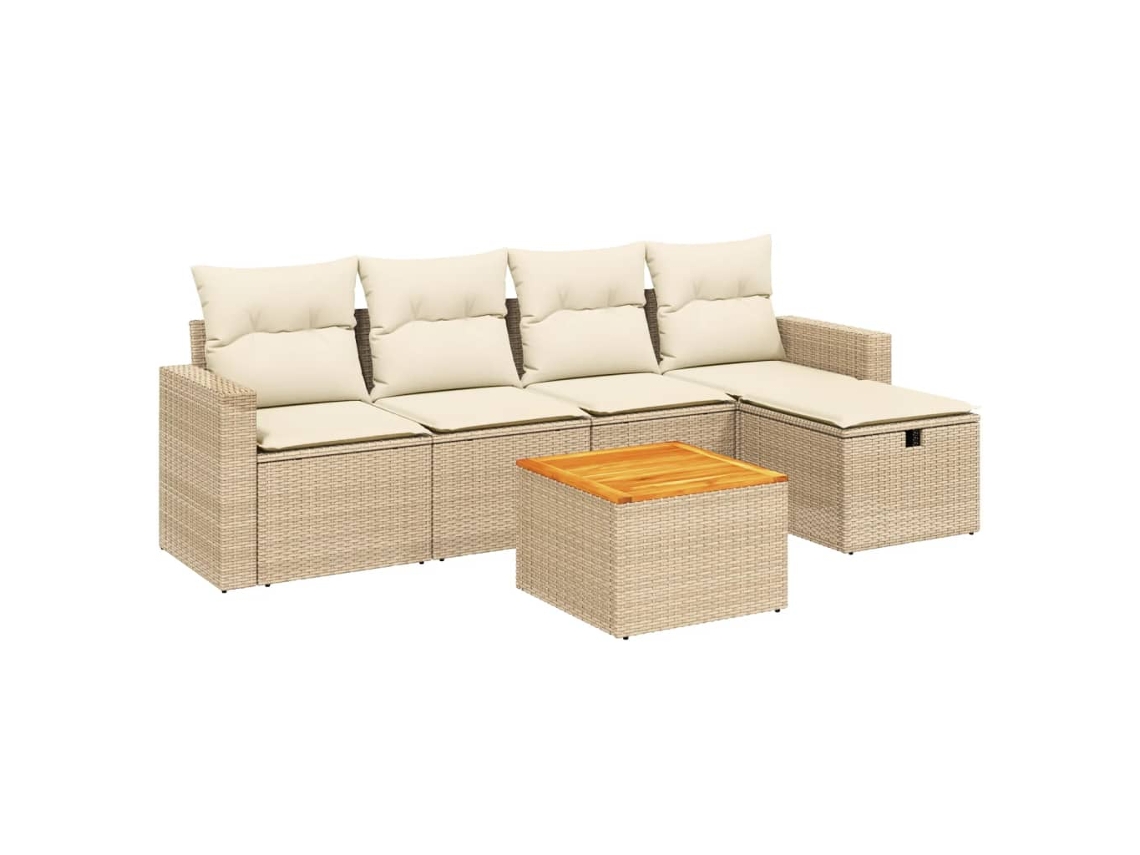 Garden Sofa Set, Garden Sofa Sets Vidaxl Bege Rattan / Vime (n/a)