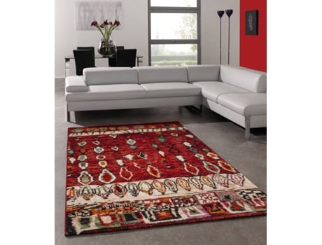 Tapete NAZAR Marokko (Vermelho e Bege - 120x170 cm)