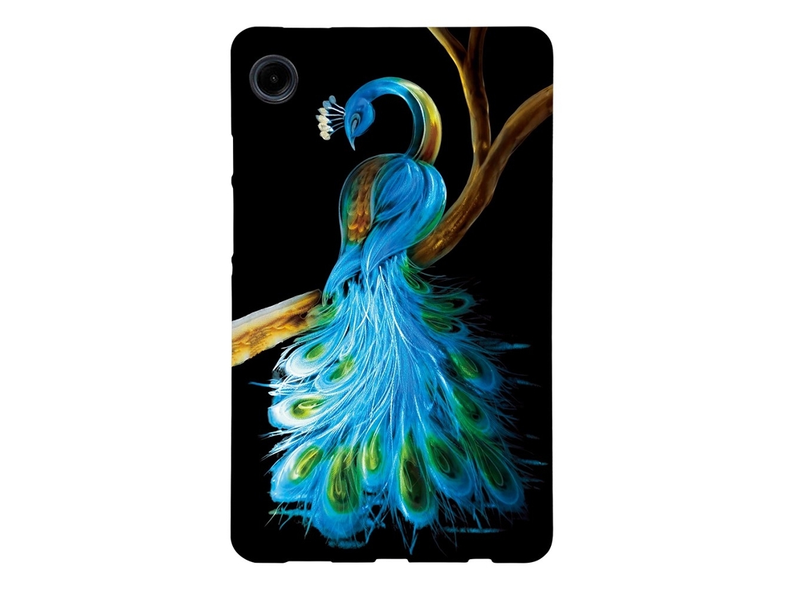 Capa Para Samsung Galaxy Tab A11/a9 Com Estampa De Pavão, Fina E Em Tpu. Tuotuo