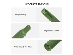 Filtro de Água Portátil para Camping e Emergências