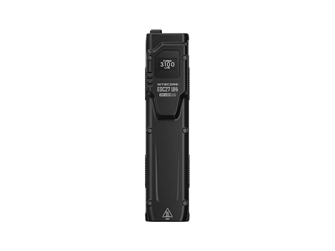 Lanterna Edc Ultrafina Recarregável Usb-c Nitecore Edc27 Uhi De 3100 Lúmens Com Bateria De Iões De Lítio Integrada E Lanterna Tática