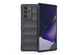 Capa Halinuia Para Samsung Galaxy Note20 Ultra Magic Shield Tpu Flanela Cinzento Escuro (proteção Integral, Interior Em Flanela)