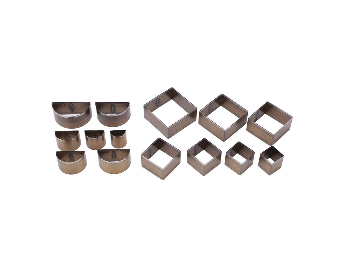 Conjunto de 14 Matrizes de Corte para Couro em 2 Formatos, Furador de Couro Requintado em Aço Carbono para Trabalhos Manuais em Couro. AQUAFORGE