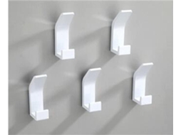 Conjunto De 5 Ganchos Duplos Ateeco Preto E Branco Para Toalhas,