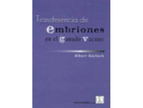 Livro Transferencia De Embriones En El Ganado vacuno