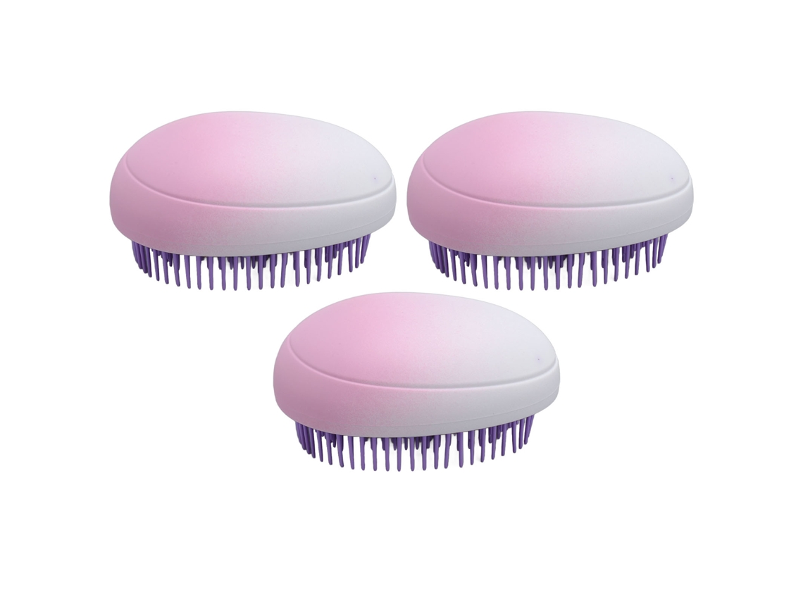 Peças Escova De Cabelo Desembaraçante Escova Elástica Uso Seco Molhado Pequeno Pente De Massagem Para Cabelo Molhado Para Viagem Em Casa Brilvibera
