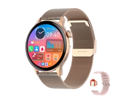 Smartwatch YIZHOOD Hk85 1.43 Inch Chamada Bluetooth Ip68 Impermeável Android e Ios Ouro
