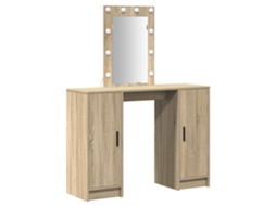 Conjunto 1 Mesa De Vestir Vidaxl Castanho Derivados De Madeira (102 X 33 X 135 Cm)