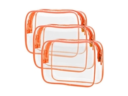 Bolsa de Maquillaje Grande para Viagens, Bolso de Toiletries Portátil de Cuero Pu Marrón S/MARCA