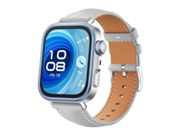 Bracelete para Huawei Watch Fit 4 Pro / Fit 4 / Fit 3 couro preto com textura de tubarão cinza (20mm)