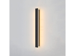 Luminária De Parede, Luminária De Parede Externa Preta Em Formato Faixa, Luminária De Parede Preta À Prova D Água Ip65