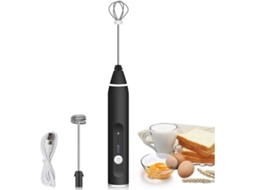 Espumador De Leite Elétrico Portátil 2 Em 1, Recarregável Via Usb, Ideal Para Café, Cappuccino E Latte.