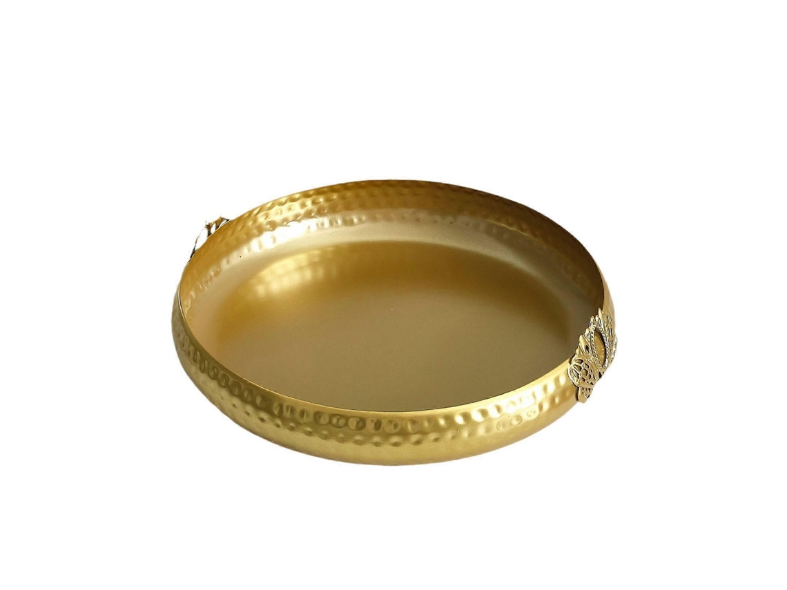Fruit Plate Tray Metal Fruit Plate Kitchen Organizer Decorative Multipurpose