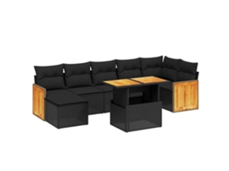 Garden Sofa Set, Garden Sofa Sets Vidaxl Preto Rattan / Vime (n/a)
