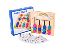 Ats brinquedo Educativo de 4 Cores Montessori Brinquedo de Treinamento Lógico em Madeira para Crianças Educação Infantil Ads