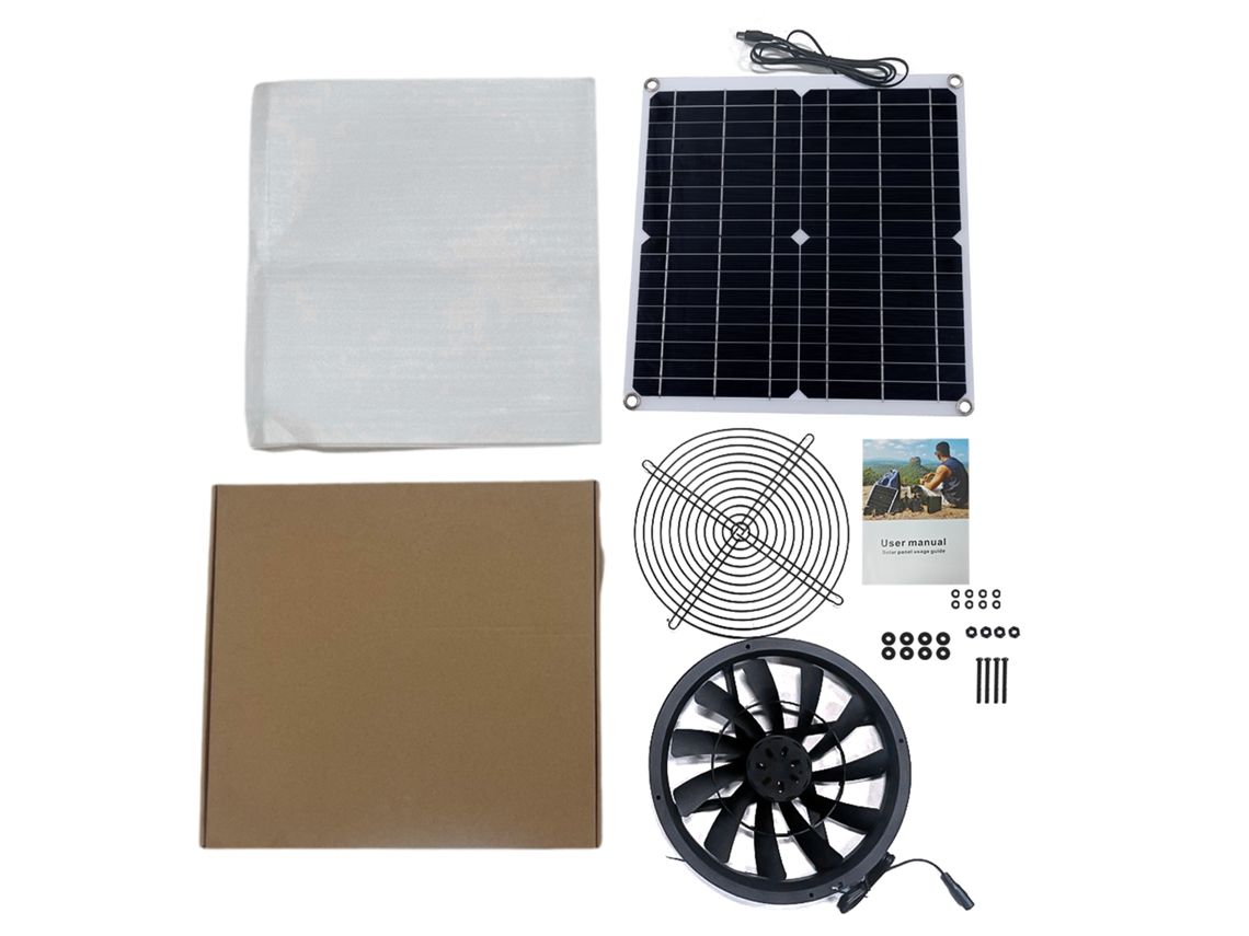 Laxiscreed Ventilador De Exaustão Solar De 30w Para Casa E Escritório Conomiza Energia
