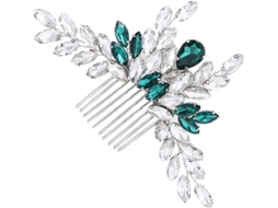 Pente De Cabelo De Noiva Adornado Com Strass, Acessório De Pente Lateral Em Liga Metálica.