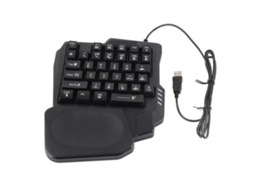 Aetheria teclado de Jogo Unimanual K13 35 Teclas com Apoio Palma Largo Anti derrubamento Preto