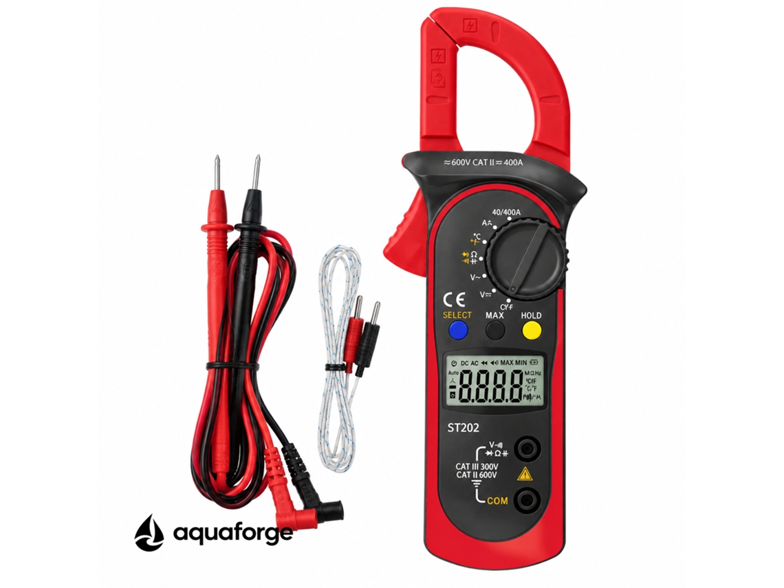 Multímetro Digital Aquaforge St-202, 400a, Teste De Diodos