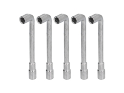 Conjunto de 5 Chaves L Socket Aço Cromado S/MARCA