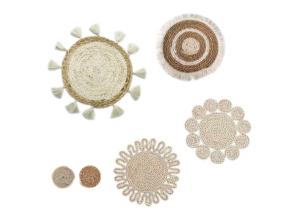 Laxiscreed Conjunto De 6 Cestos De Parede Bohemios Para Decoração De Entrada E Sala