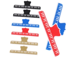 Clipes de Partituras Homsfou, 8 Peças, Multicolorido Vermelho, Preto, Azul, Dourado, 2 Unidades de Cada, Plástico