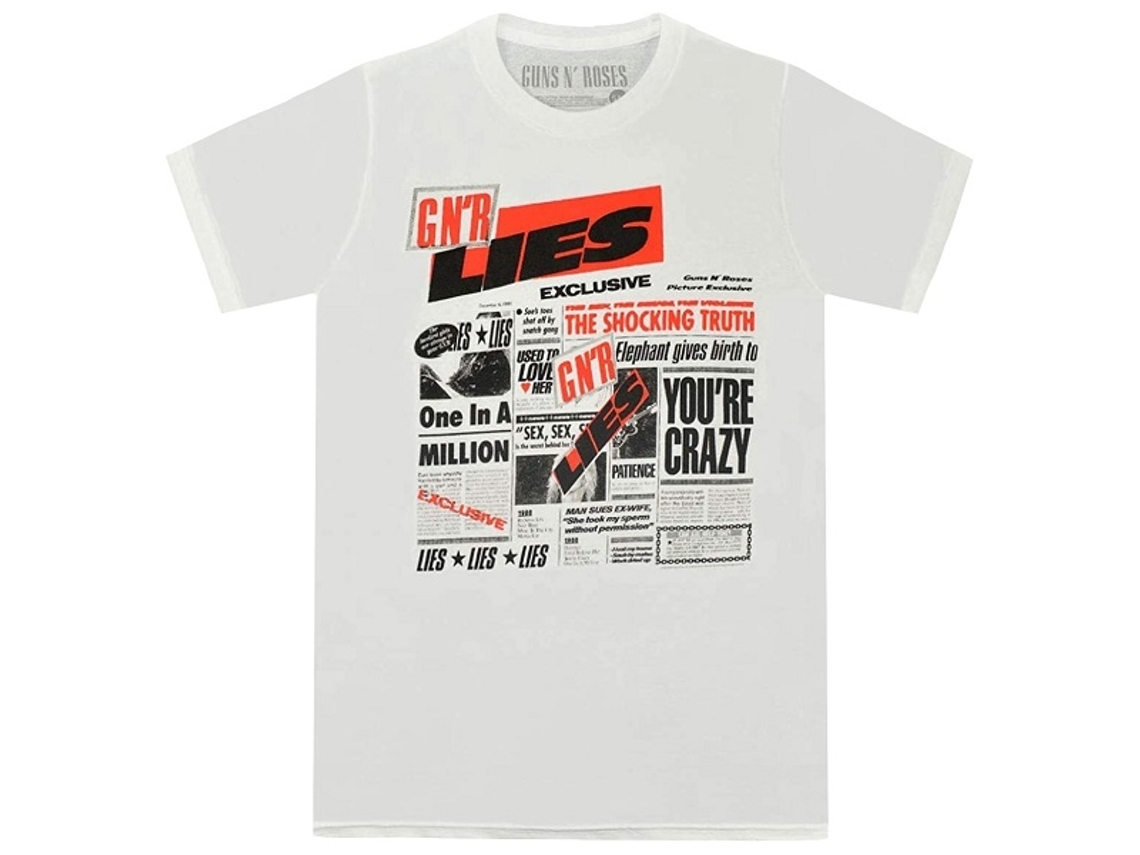 Guns N' Roses Lies T-shirt Unisex Adults Size:m