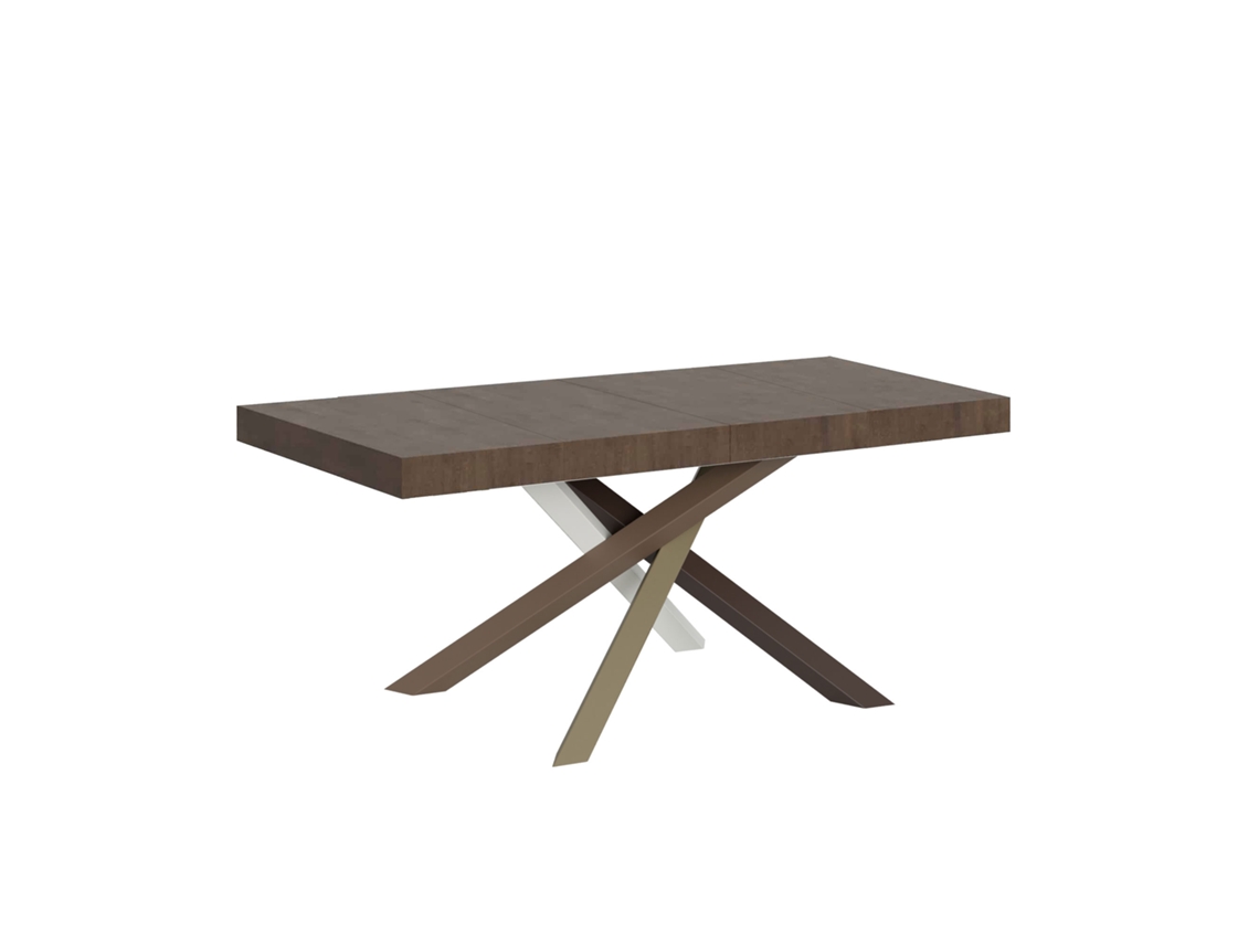 Mesa de Jantar Extensível 90X120/224 Cm Volantis Premium Nogueira Quadro 4/C ITAMOBY