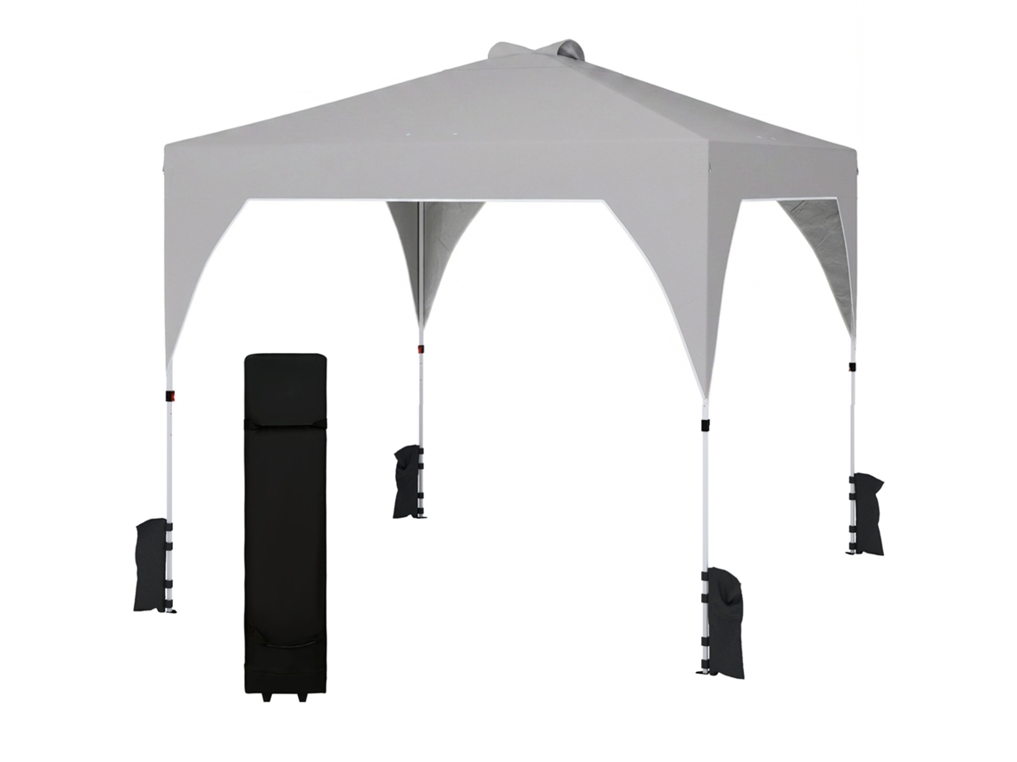 Tenda Dobrável Pop up 3x3m, Sistema de Travamento, Bolsa, Cinza ORBITRA COMMERCE