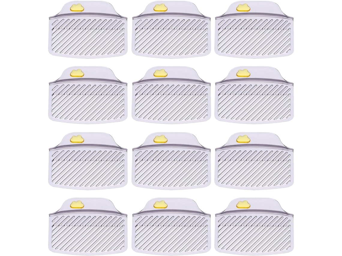 6 Pares De Elevadores De Assento Sanitário De Plástico Preto Antiderrapantes