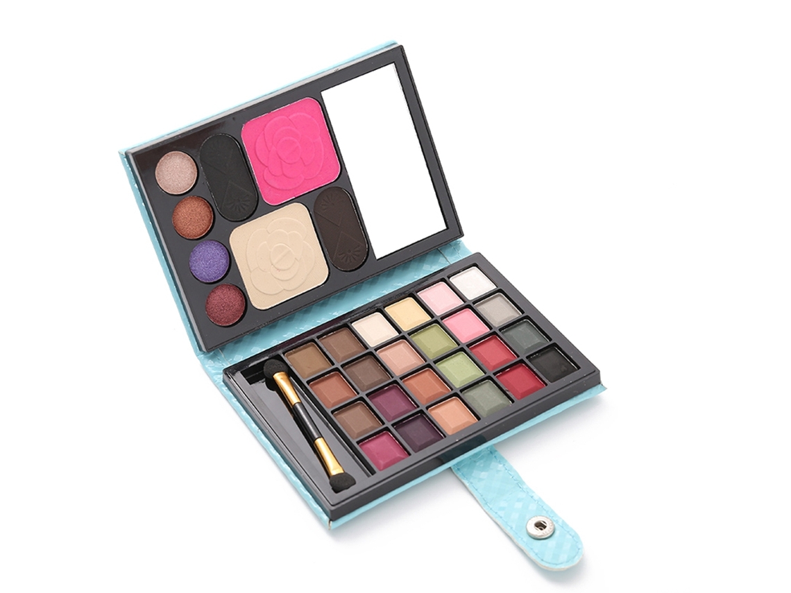 Paleta De Sombras De Olhos Matte Com 32 Cores (série Azul Céu) - Versátil, Suave E Portátil